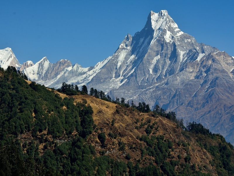 mountains with blue sky