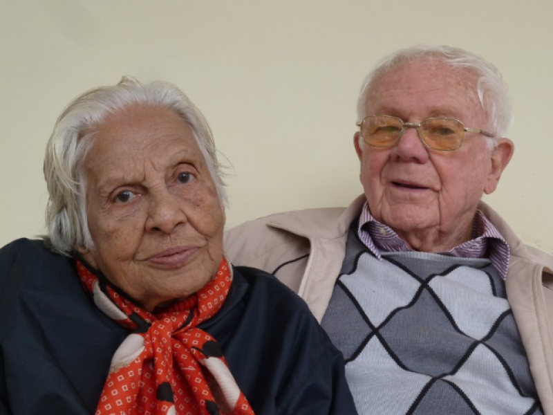 Photo of Peggy Cantem and Captain Roy Abbott