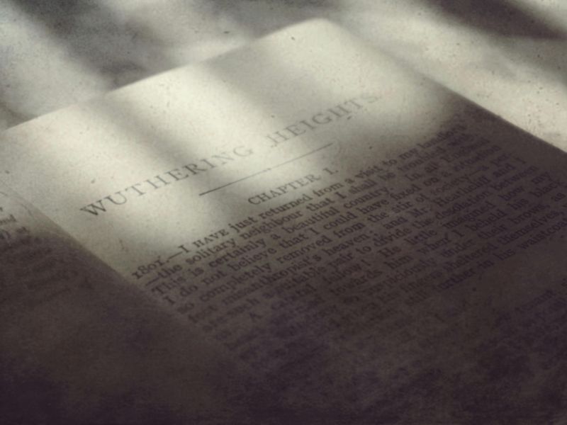 Photo of the first page of wuthering heights